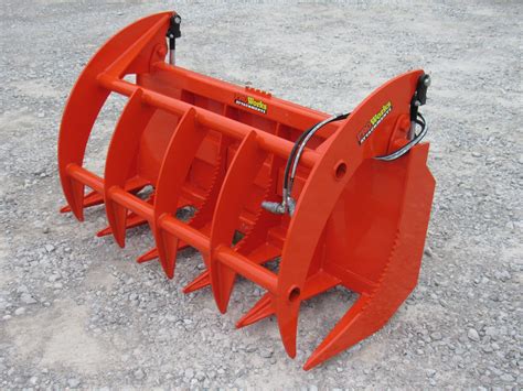 skid steer attachments root grapple|60 inch root rake grapple.